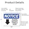 Signmission Please Deposit Towels Here (Down, 10 in W x Rectangle, Aluminum OS-2PACK-NS-A-710-L-17364 - alternate 7